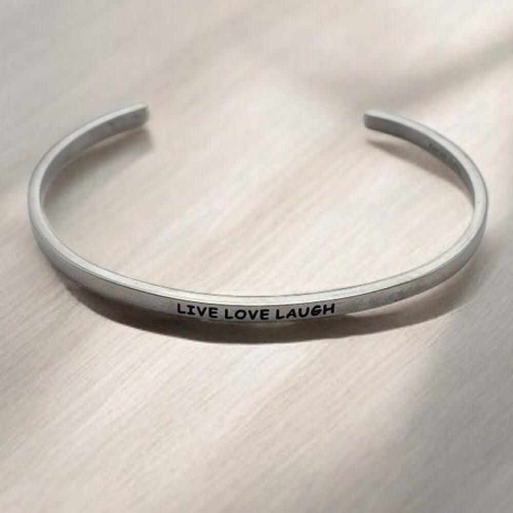 Caring Cuffs 'Live Love Laugh" Stacking Bangle Bracelet